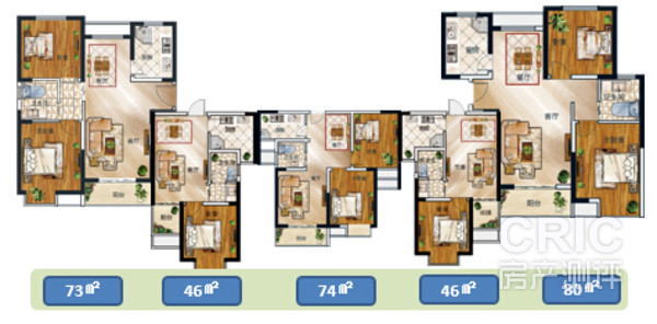 3#标准层楼层平面图