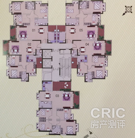 25栋标准层平面图