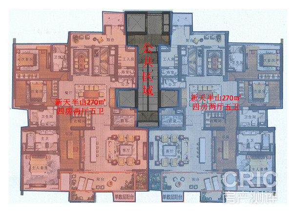 新天半山270㎡平层