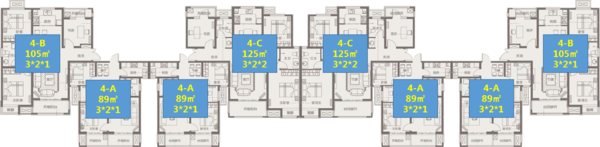 N3地块4号楼楼层平面图