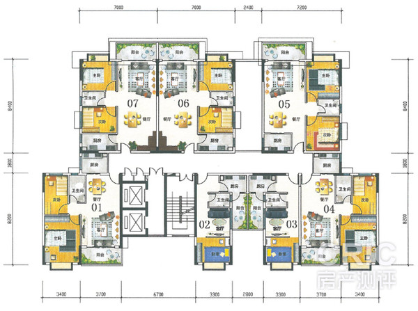 项目户型平面分布图