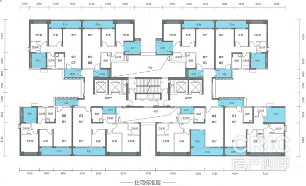 住宅标准层户型分布图