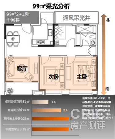 99平米采光分析