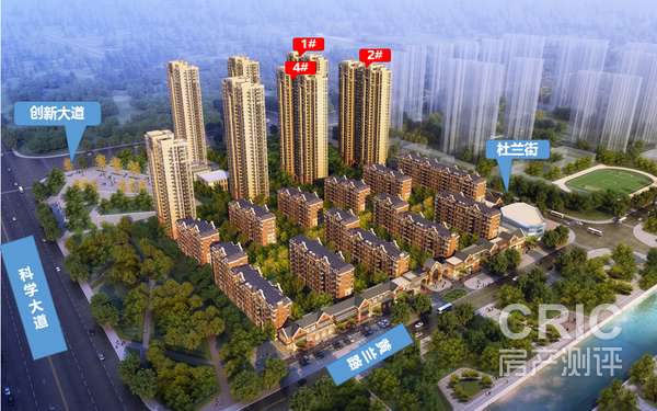 1#、2#、4#楼栋分布图