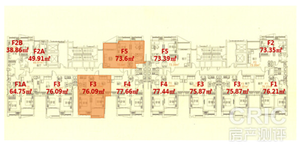 升龙天玺二号院2#楼层平面图
