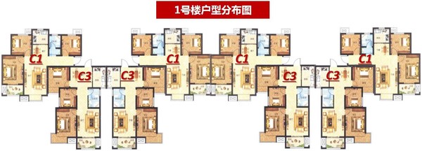 1号楼户型分布图