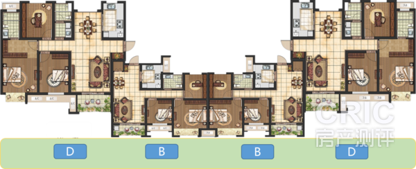 3号院7#标准层楼层平面图