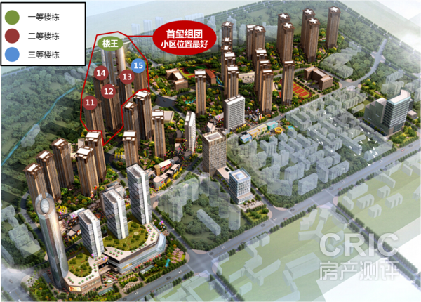 首玺组团各楼栋价值等级