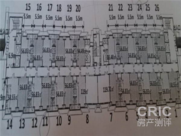 公寓楼楼层平面图