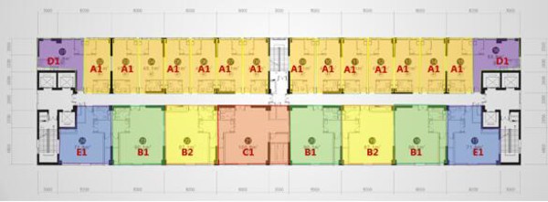 二期A栋公寓楼平面图
