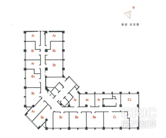 楼栋平层户型分布图
