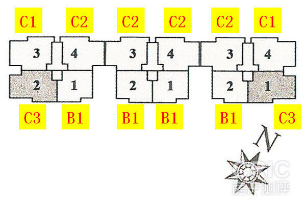 项目楼栋户型分布图