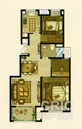 二房一厅一卫92平方米