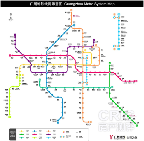广州地铁线路图