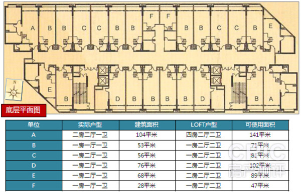 酒店型公寓底层平面图