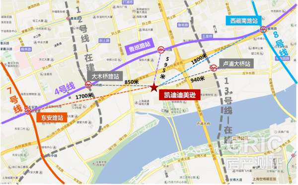 项目周边轨交分布情况