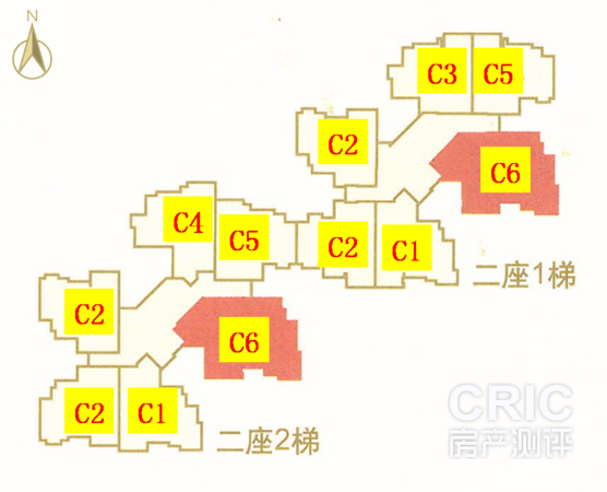 各户型楼栋分布图