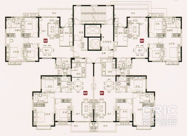 5、6号楼标准层平面图