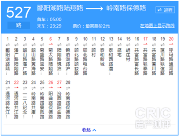 527公交路线
