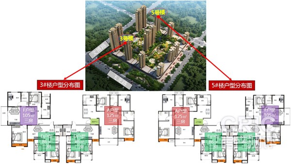 3#、5#楼户型分布图