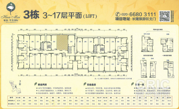 3栋LOFT标准层平面图